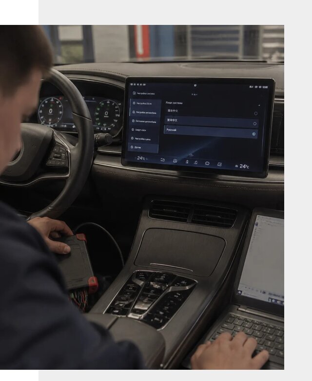 Русификация автомобиля BYD HAN для эксплуатации в Серпухове